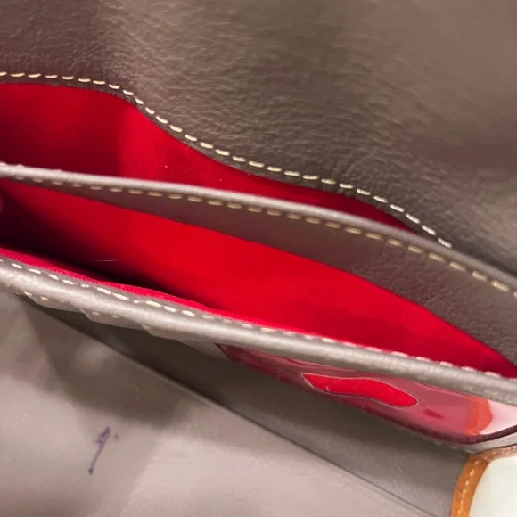 Dooney & Bourke Grey and Tan Leather Wallet - Picture 6 of 7